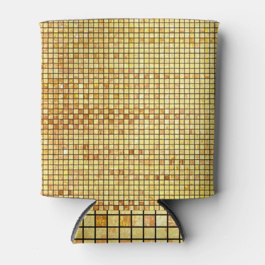 Mozaïek gouden glans, abstracte achtergrond. blikjeskoeler (Voorkant)