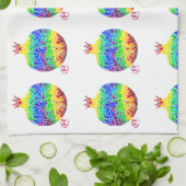 Mozaïek granaatappel keukenhanddoek (Gevouwen)