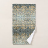 Mozaïek Grijs en Mosterdbaksteen Bad Handdoek (Handdoek)