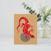 Mozaïek Hagedis Fantasie Briefkaart (Staand voorkant)