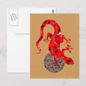 Mozaïek Hagedis Fantasie Briefkaart (Voorkant / Achterkant)
