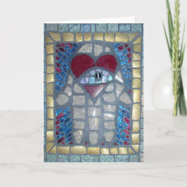 Mozaïek Hamsa W/Heart en Kwaad Oog Kaart