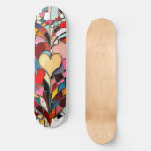 Mozaïek Hart van Liefde Persoonlijk Skateboard (Voorkant)