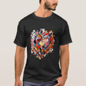 Mozaïek Hart van Liefde T-shirt (Voorkant)