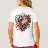 Mozaïek Hart van Liefde T-shirt (Achterkant)