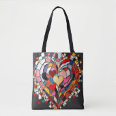 Mozaïek Hart van Liefde Tote Bag (Voorkant)