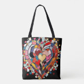 Mozaïek Hart van Liefde Tote Bag (Achterkant)