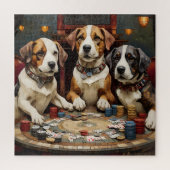 Mozaïek Hond spelen poker Legpuzzel (Verticaal)