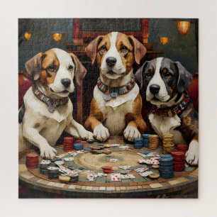 Mozaïek Hond spelen poker Legpuzzel