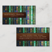 Mozaïek Houten Elegant Lederen Look #17 Visitekaartje (Voorkant / Achterkant)