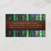 Mozaïek Houten Elegant Lederen Look #17 Visitekaartje (Achterkant)