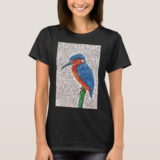 Mozaïek IJsvogel T-shirt (Voorkant)