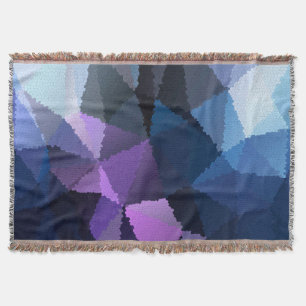 Mozaïek in blauw en roze kleuren deken
