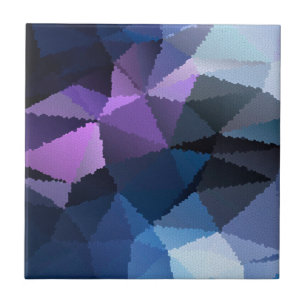 Mozaïek in blauw en roze kleuren tegeltje