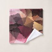 Mozaïek in bruin-roze en gele kleuren bad handdoek (Wasdoekje)