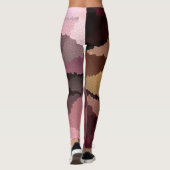Mozaïek in bruin-roze en gele kleuren leggings (Achterkant)