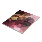 Mozaïek in bruin-roze en gele kleuren tegeltje (Zijkant)