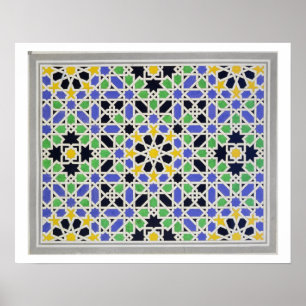 Mozaïek in de ado van de deur in de hal van de twe poster
