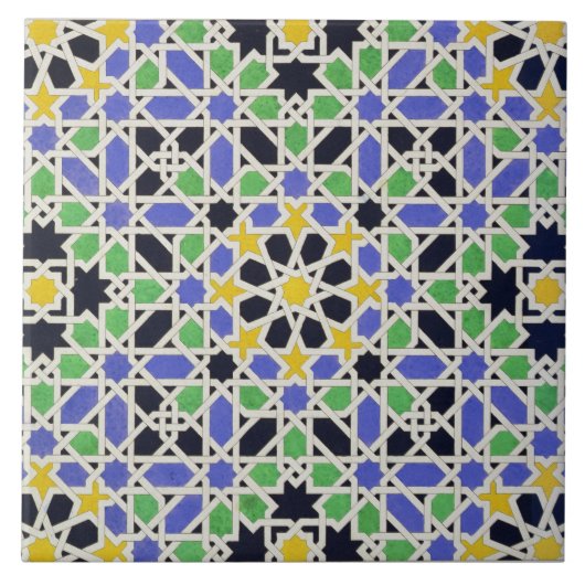 Mozaïek in de ado van de deur in de hal van de twe tegeltje (Voorkant)