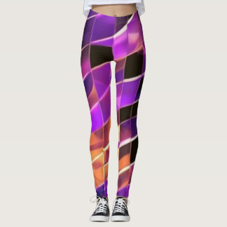 Mozaïek in de kleuren van de late zonsondergang leggings