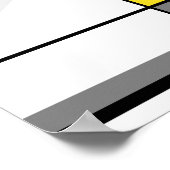 Mozaïek in geel, grijs en zwart geometrisch ontwer poster (Hoek)