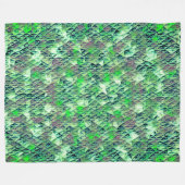 Mozaïek in groene driehoeken met verlooptonen fleece deken (Voorkant (Horizontaal))