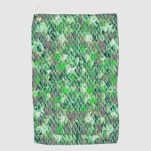 Mozaïek in groene driehoeken met verlooptonen golfhanddoek (Voorkant)