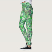 Mozaïek in groene driehoeken met verlooptonen leggings (Links)
