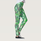 Mozaïek in groene driehoeken met verlooptonen leggings (Rechts)