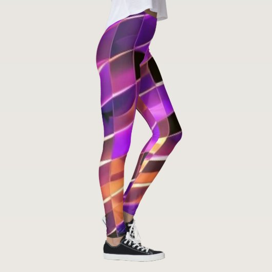 Mozaïek in Late Sunset Kleuren leggings (Rechts)
