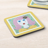 Mozaïek - Ingrid met Gele & ivory Border Onderzetter (Linkerzijde)