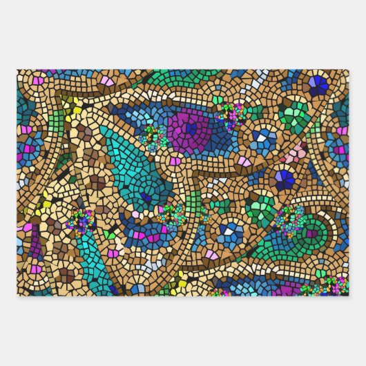 mozaïek inpakpapier vel (Voorkant 3)