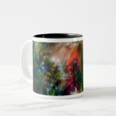 Mozaïek is van de Soul Nebula Tweekleurige Koffiemok (Voorkant links)