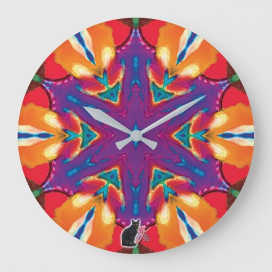 Mozaïek Kaleidoscoop Grote Klok (Voorkant)