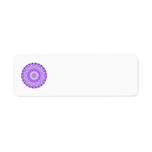 Mozaïek Kant Mandala, Abstract Violet Paarse Etiket (Voorkant)