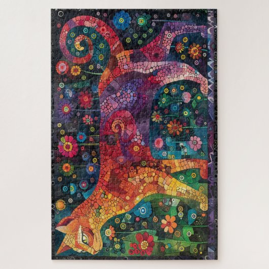 Mozaïek Kat Legpuzzel (Verticaal)