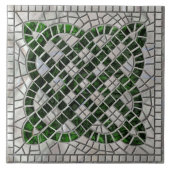 Mozaïek Keltische knoop - Abalone Shell en Pearl Tegeltje (Voorkant)