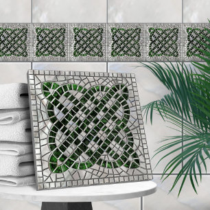 Mozaïek Keltische knoop - Abalone Shell en Pearl Tegeltje