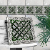 Mozaïek Keltische knoop - Abalone Shell en Pearl Tegeltje