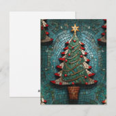 Mozaïek Kerstboom Feestdagenkaart (Voorkant / Achterkant)