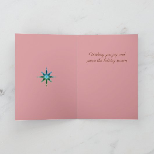 Mozaïek Kerstboom Foto's Gevouwen Vakantie Kaart (Binnen)