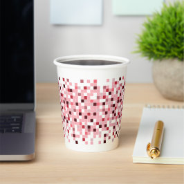 Mozaïek, kleine vierkantjes. papieren bekers