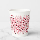 Mozaïek, kleine vierkantjes. papieren bekers (Voorkant)