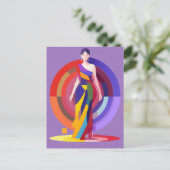 Mozaïek, kleurrijk, vrouwelijk, vectorontwerp briefkaart (Staand voorkant)