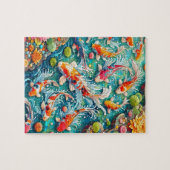 Mozaïek Koi Vijver Vis puzzel Legpuzzel (Horizontaal)