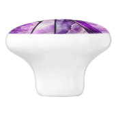 Mozaïek Kunst - Amethist collage Keramische Knop (Zijkant)