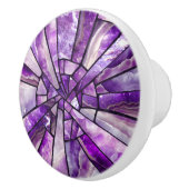 Mozaïek Kunst - Amethist collage Keramische Knop (Rechts)