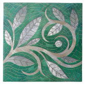Mozaïek Leaf Swirl ornament Tegeltje (Voorkant)