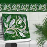 Mozaïek Leaf Swirl ornament Tegeltje<br><div class="desc">Mozaïek Leaf Swirl ornament</div>