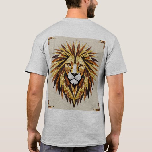 Mozaïek Leeuw T-shirt Design (Achterkant)